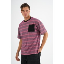 Alexandergardı Cep Detaylı Çizgili T-Shirt