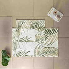 Taç Pamuklu 2'li Banyo Paspas Seti Palm ( Yeşil )