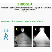 HB-200 Model 4'lü Paket Solar Güneş Enerjili Hareket Sensörlü Sahte Kamera Görünümlü 77 LED Dış Mekan Bahçe AYDINLATMA(2400MAH.)