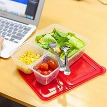Buffer® 3 Bölmeli Sefer Tası Pratik Kolay Gıda Diyet Saklama Erzak Kabı