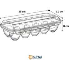 Buffer® 10 Bölmeli Kilitli Kapaklı Yumurtalık Saklama Kutusu YU110