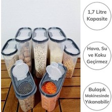 Buffer® 2 Kapaklı Ölçekli Erzak Kuru Gıda Saklama Kutusu Kabı - 1,7 Litre - SA935