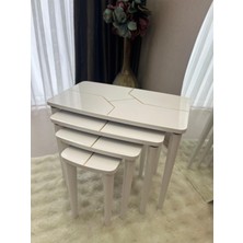Beyaz Tekkatlı Zigon Sehpa