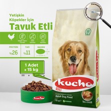 Adult Dog Tavuklu Yetişkin Köpek Maması, 15 Kg, Tüm Irklar Için, Doğal, Şeker Içermez