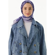 Emily Burçak Desen Mor Pamuklu Şal