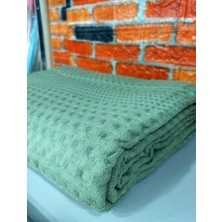 Şaheser %100 Pamuk Tek Kişilik Pike 160X220 (Tek Pike)-Yeşil