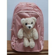 Sırt Çantası Ayıcık Aksesuarlı 3 Geniş Bölmeli