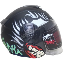 Freem FR-665 X-Blades Mat Black Yarım Camlı Kask – Siyah Güneş Vi