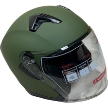 Jk Kask Yarım Çenesiz Yeşil M