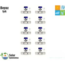 HB-300 Model 10'lu Paket 122 Ledli Solar Güneş Enerjili Kumandalı Hareket Sensörlü Bahçe Aydınlatma Sokak LAMBASI(2400MAH.)