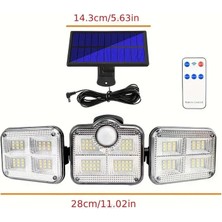 HB-300 Model 10'lu Paket 122 Ledli Solar Güneş Enerjili Kumandalı Hareket Sensörlü Bahçe Aydınlatma Sokak LAMBASI(2400MAH.)