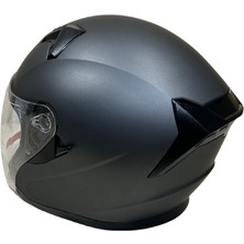 Jk Kask Yarım Çenesiz Mat Gri L
