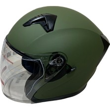 Jk Kask Yarım Çenesiz Yeşil M