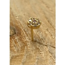 Altın  Sarısı Taşlı Gümüş Hızma