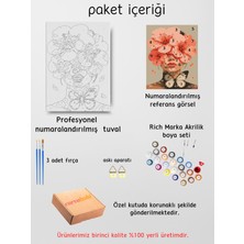 Sayılarla Boyama Seti Numaralı Tuval Fırça Boya Dahil Kasnaklı Set 50X70 cm - Tekne