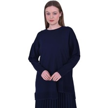 Bekletmeli Tunik Lacivert