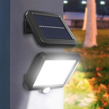HB-600 Model 120 Cob LED Solar Panel Güneş Enerjili 3 Mod Solar Duvar Lambası Bahçe (2400MAH.)