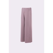 Düz Paça Triko Pantolon Vizon
