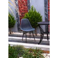Safir Sandalye – Metal Ayaklı Modern Mutfak Kafe Restoran Ofis Sandalyesi 2'li Set