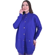 Fransız Triko Yün Hırka Mor