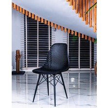 Safir Sandalye – Metal Ayaklı Modern Mutfak Kafe Restoran Ofis Sandalyesi 2'li Set