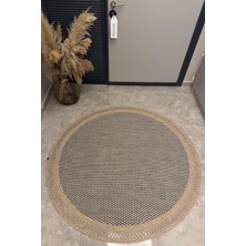 Jüt Örme Makinede Yıkanabilir Kaymaz Taban Hasır Halı Salon Mutfak Oturma Odası Halısı Antre Kilim