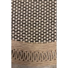 Jüt Örme Makinede Yıkanabilir Kaymaz Taban Hasır Halı Salon Mutfak Oturma Odası Halısı Antre Kilim