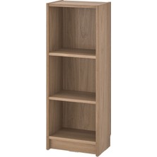 IKEA Bılly Kitaplık 40 x 28 x 106 cm Meşe Görünümlü Ayarlanabilir Raflı