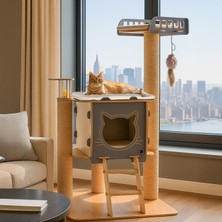 Pati Homes Vip Katlı Yataklı Tırmalamalı Kedi Evi