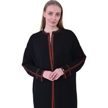 Road Yün Triko Uzun Hırka Siyah