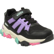 Vicco 869.F25K.304 Teo Filet Siyah-Beyaz Çocuk Spor Ayakkabı