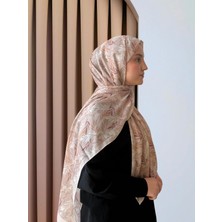 Pastel Yaprak Desenli Şal