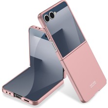 Galaxy Uyumlu Z Flip 7 Kılıf Zore Sert Kıpta Kapak-Pembe