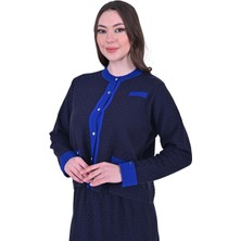 Point Yün Triko Etekli Takım Lacivert