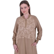 Dantel Eşortman Elbise Camel