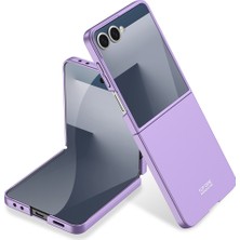 Galaxy Uyumlu Z Flip 7 Kılıf Zore Sert Kıpta Kapak-Mor