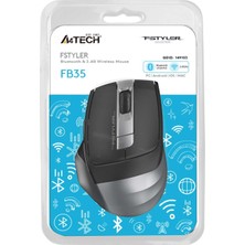 A4 Tech FB35 Gri Bluetooth+2.4g Nano Kablosuz Optik 2000 Dpi Mouse