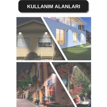 HB-400 Model 4'lü Paket Solar Güneş Enerjili LED Bahçe Aydınlatması 120 Ledli 3 Modlu Hareket Sensörlü Su Geçirmez Lambası (2400MAH.)