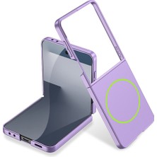 Galaxy Uyumlu Z Flip 7 Kılıf Wireless Şarj Özellikli Zore Kıpta M-Safe Kapak