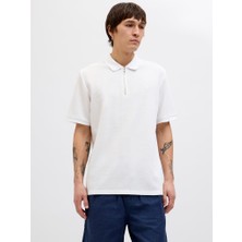 Jjeaustın Fermuarlı Erkek Polo Yaka T-Shirt 12279177