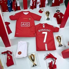 Bite Nose Manchester United Ronaldo Kırmızı T-Shirt Şortlu Halı Saha Forma