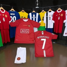 Bite Nose Manchester United Ronaldo Kırmızı T-Shirt Şortlu Halı Saha Forma