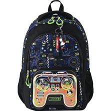 Muggle 3 Bölmeli Start Okul Sırt Çantası Siyah (MU-5898)