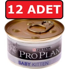 Baby Kitten Tavuklu Yavru Kedi Konservesi Yaş Mama 12 Adet x 85 gr