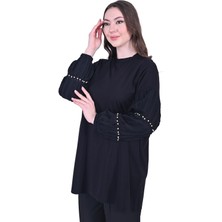 Penye Kol Pilise Tunik Siyah