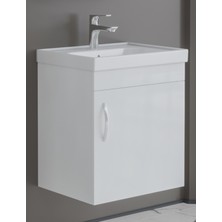 Luzia 50 cm Banyo Dolabı (Lavabo Dahil, Ayna Dahil)