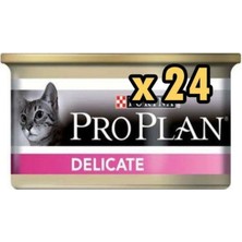Proplan Delicate Hassas Hindi Etli Kedi Konservesi 85 gr (24 Adet)