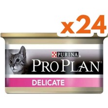 Pro Plan Delicate Hassas Hindi Etli Kedi Konservesi 85 gr ( 24 Adet x 85 gr )