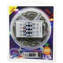 9mt  Kumandalı - USB Li  Rgb Şerit LED  0.4W/M - 20LM/LED   -20+55°c (5047)