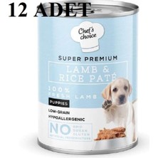 New Chefs Choice Lamb & Rice Pate Kuzulu Pirinçli Yavru Köpek Konservesi 400 gr x 12 Adet